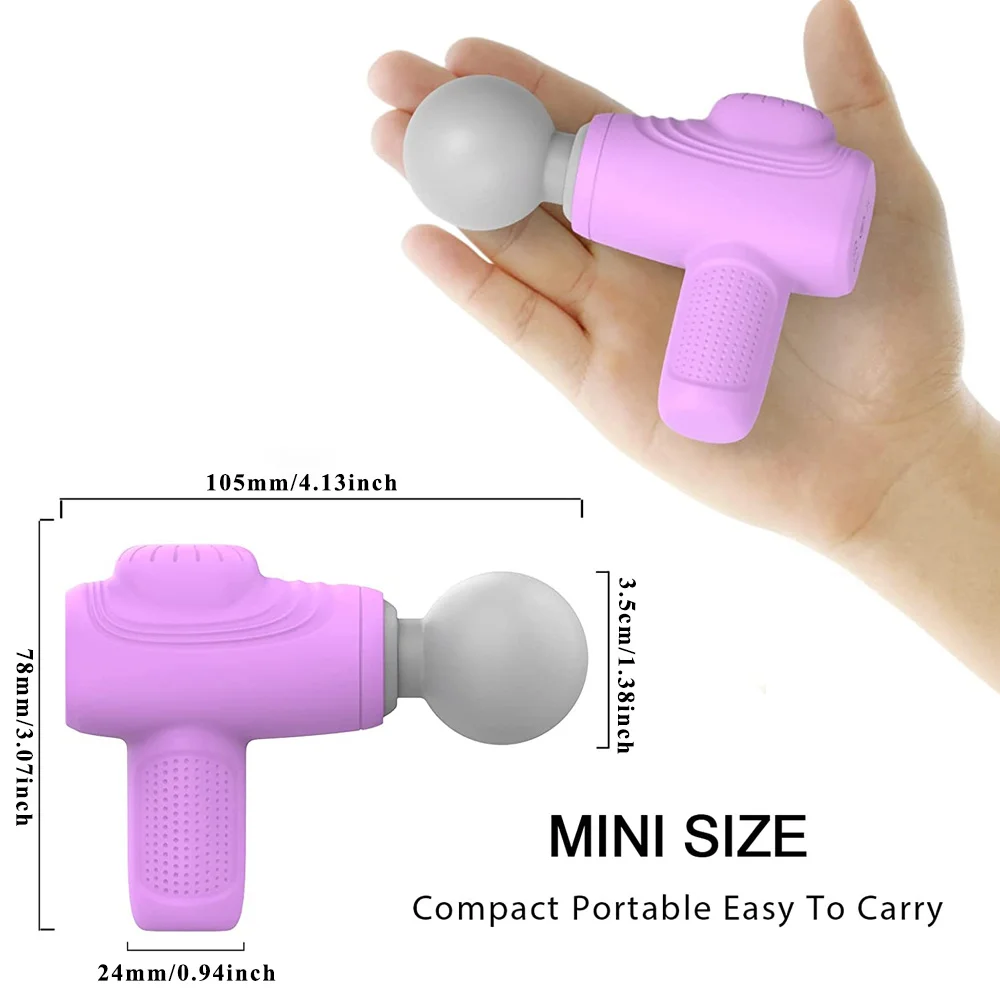 Massageador Portátil de Percussão com 10 Modos - Camelo - Imagem 6