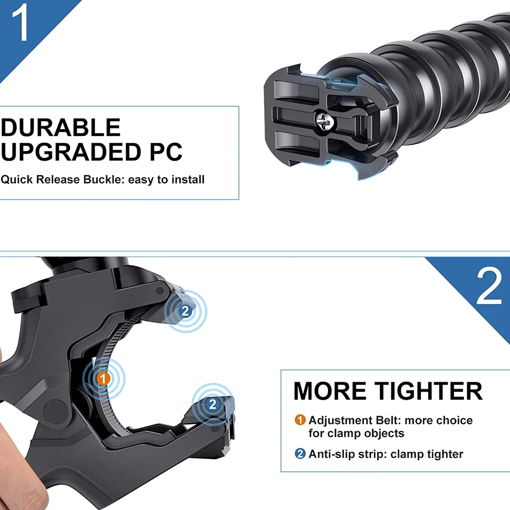 Suporte Ajustável Gooseneck 8 Articulações Câmeras DJI GoPro Insta360 - Imagem 4