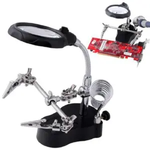lupa de mesa led com suporte