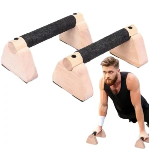 push up bar de madeira