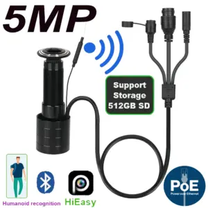 câmera ip poe mini olho mágico 5mp