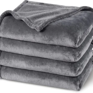cobertor fleece microplush cinza claro