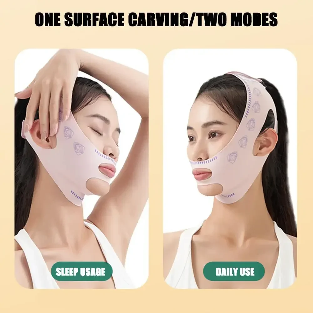 Mento Faixa Modeladora Facial V-Line Rosa - Imagem 6