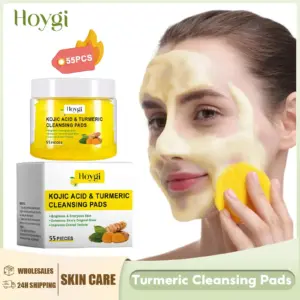 almofadas de limpeza facial de cúrcuma