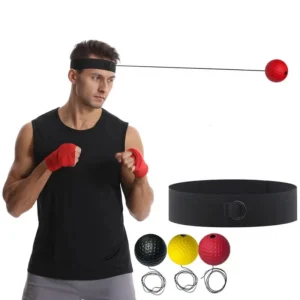 faixa elástica e bola de luz para boxe