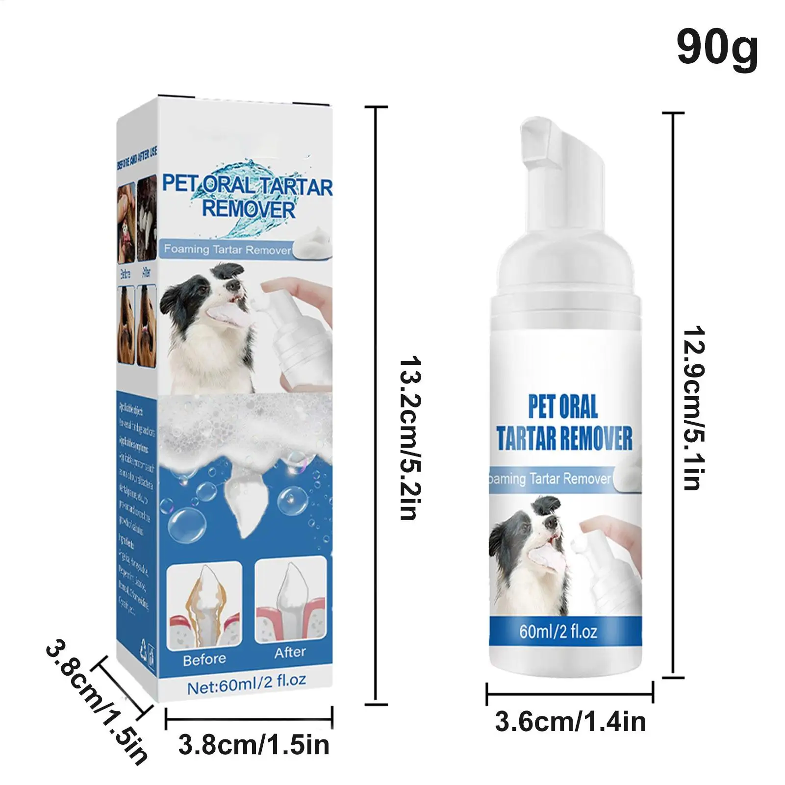 Espuma Bucal para Cães e Gatos Limpeza de Tártaro e Placas - Imagem 6