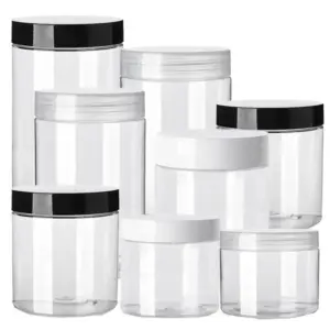 frasco de armazenamento pet transparente