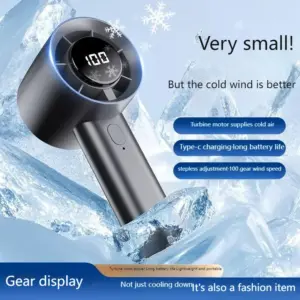 mini ventilador portátil com display led