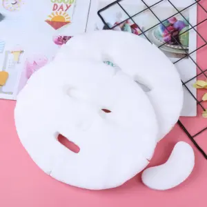máscara facial descartável de algodão