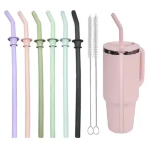 canudo de silicone reutilizável