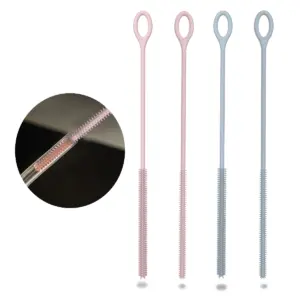 escova de limpeza de silicone para canudos