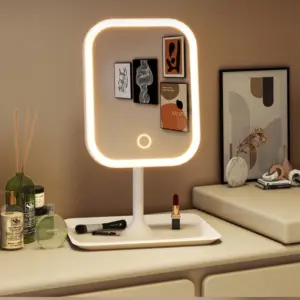 espelho maquiagem LED desktop