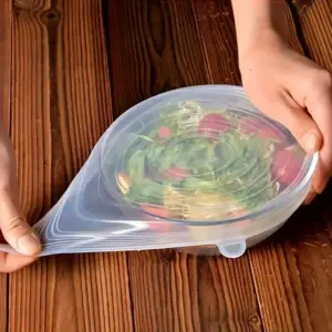 tampas elásticas de silicone para alimentos