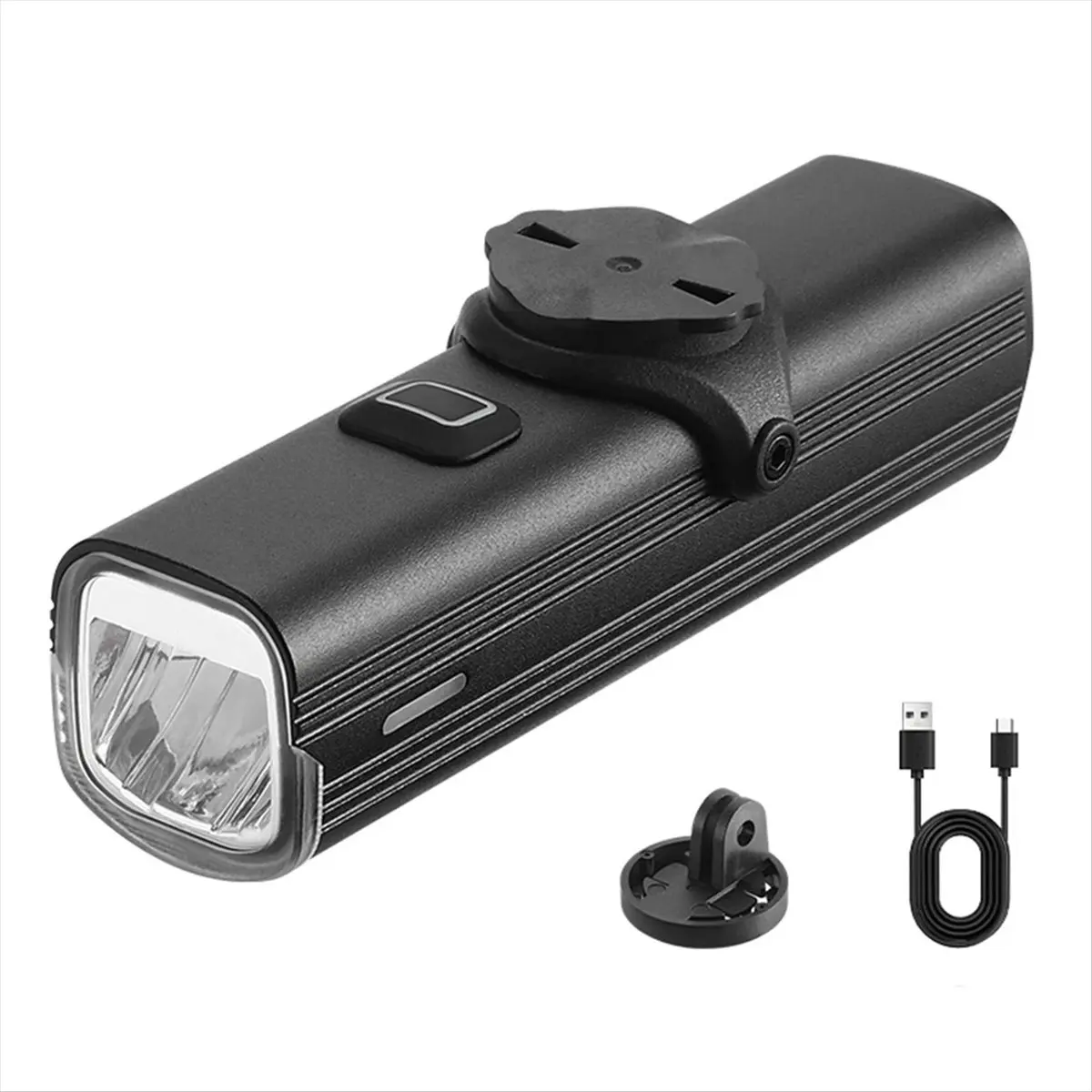 Farol de Bicicleta Recarregável USB 1200 Lúmens Preto - Imagem 2