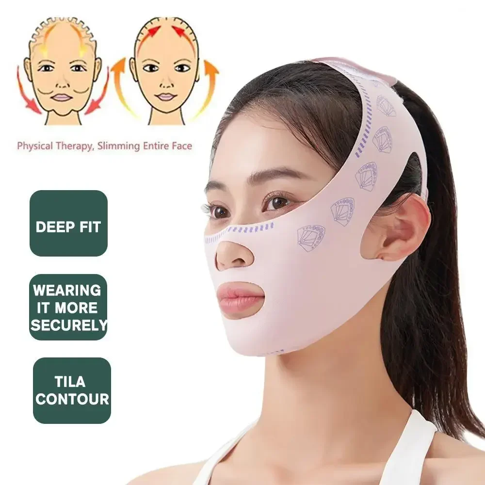 Mento Faixa Modeladora Facial V-Line Rosa - Imagem 4