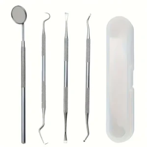kit higiene oral raspador aço inoxidável