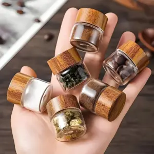 pacote 6 mini garrafas dispensadoras de vidro