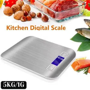Balança Digital Cozinha Aço Inoxidável 5kg Preta
