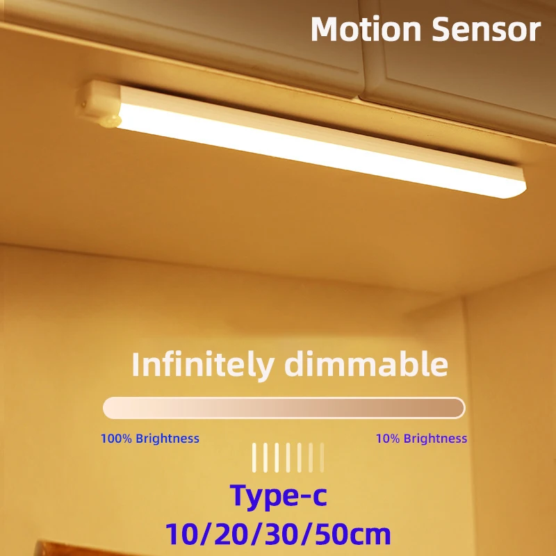 Lâmpada LED com Sensor de Movimento USB-C Recarregável para Armário - Imagem 5