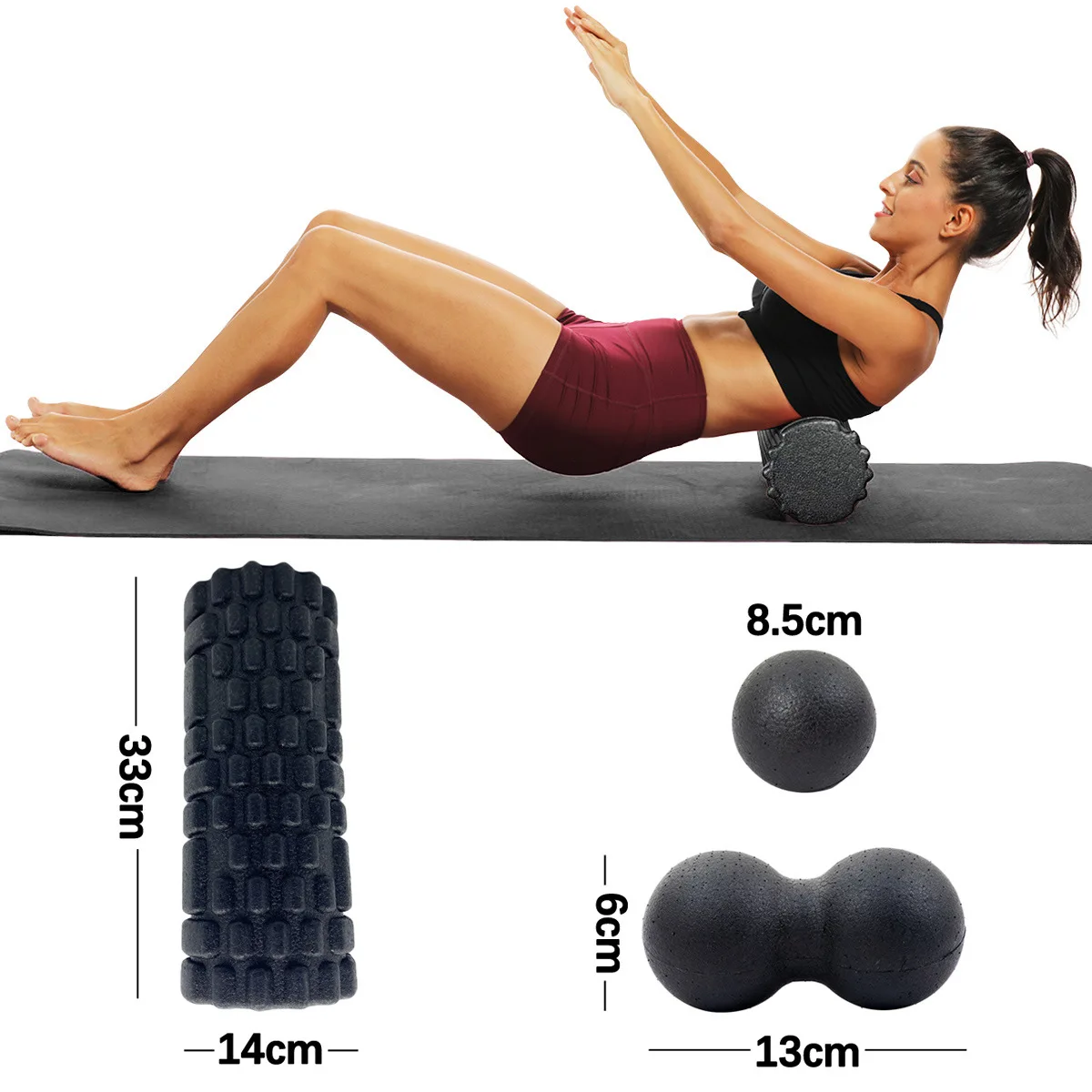 Conjunto Yoga Rolo e Bolas de Massagem EPP Fitness - Imagem 2
