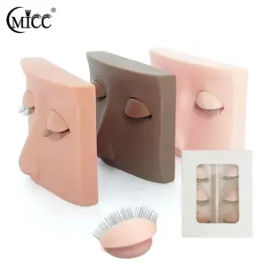 kit treinamento cabeça manequim silicone cílios
