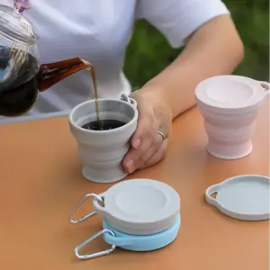 copo dobrável de silicone