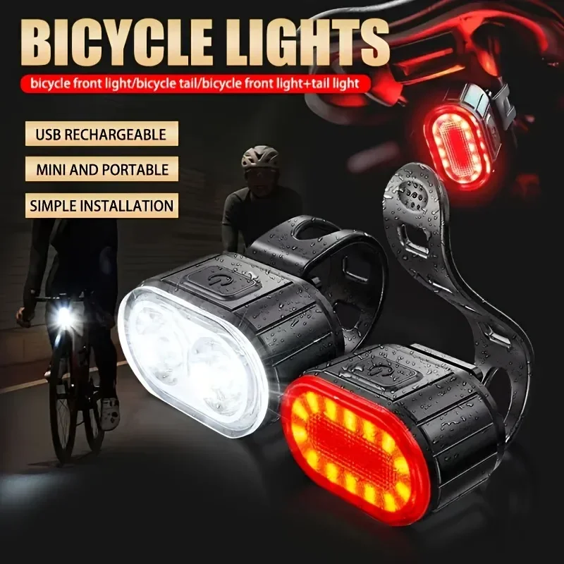 Lanterna Bicicleta Heinast Recarregável USB Segurança BRANCO - Imagem 3