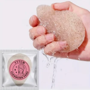 esponja facial konjac semente de nogueira