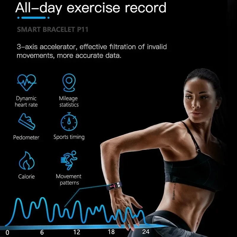 Smartband Rastreador Fitness ECG+PPG Cor Preto - Imagem 6