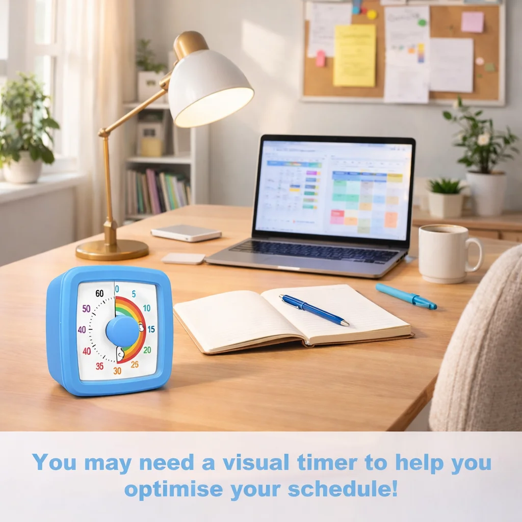 Timer Visual Escolar Digital 60 Minutos com Luz Noturna - Imagem 3
