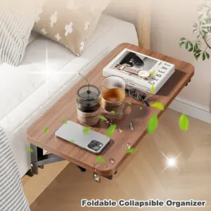 organizador de mesa dobrável amarelo