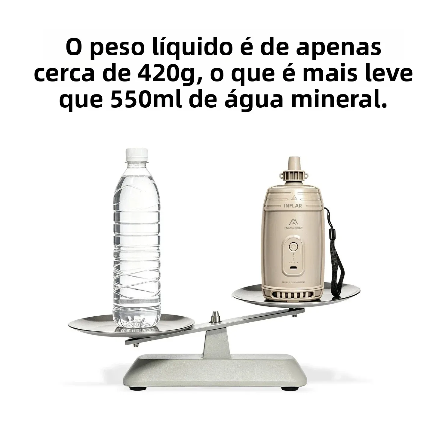 Bomba de Ar Portátil MOUNTAINHIKER USB para Barraca Colchão Boia - Imagem 5