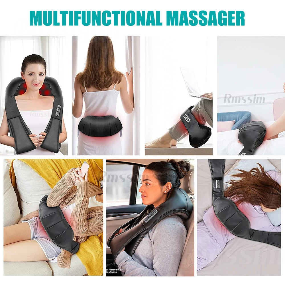 Massageador Shiatsu Elétrico Pescoço e Ombro Marfim - Imagem 5
