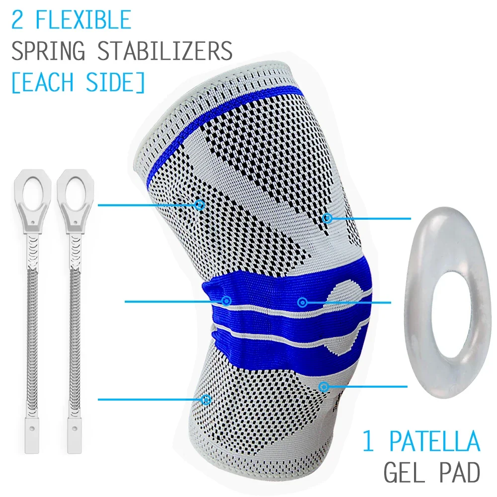 Joelheira de Compressão Esportiva Nylon Spandex - Imagem 4