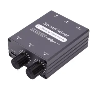 mixer de som estéreo 2 canais