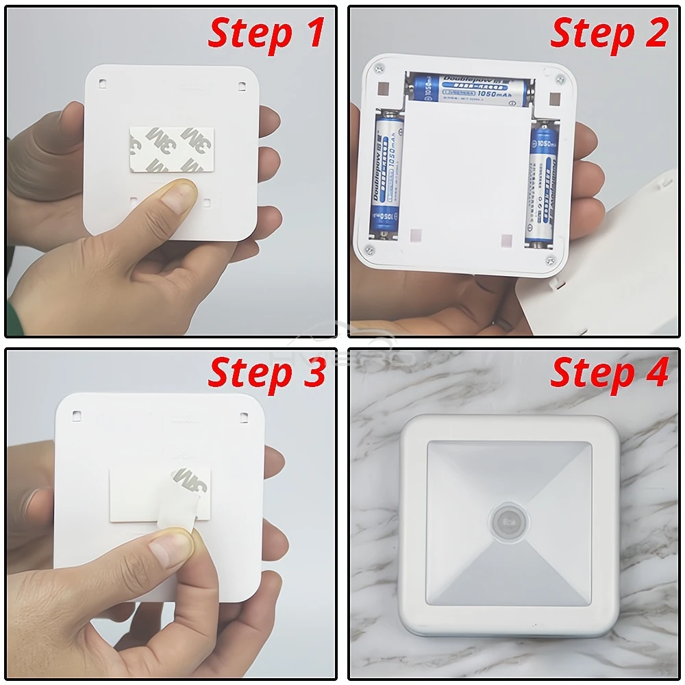 Led Night Light Sensor Movimento Carregamento USB Branco - Imagem 5