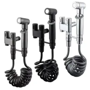 conjunto de bidê para limpeza de banheiro