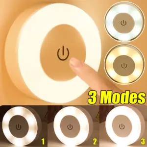 luz noturna led redonda com sensor