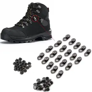 ganchos e rebites para cadarços de botas