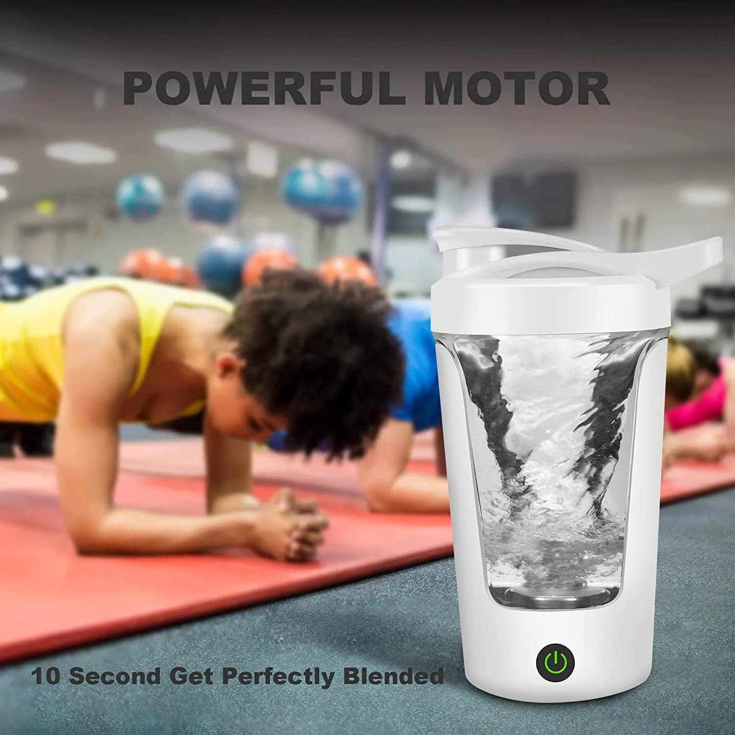 Copo Misturador Elétrico Portátil 350ml Branco - Imagem 2