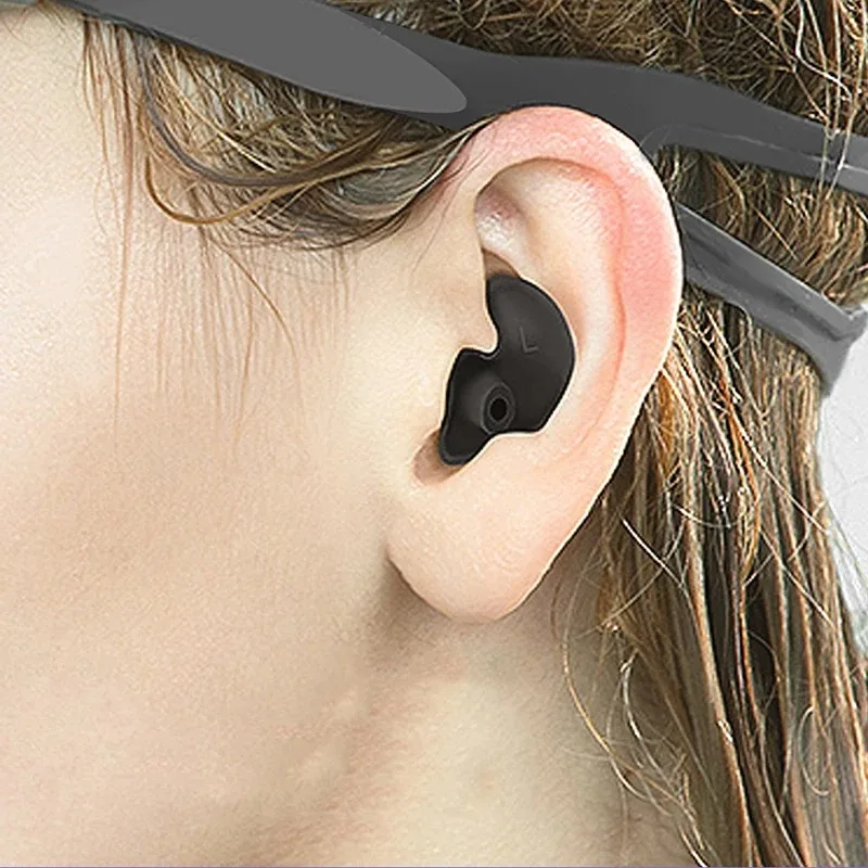 Protetor Auricular Natação Silicone Reutilizável Amarelo - Imagem 2