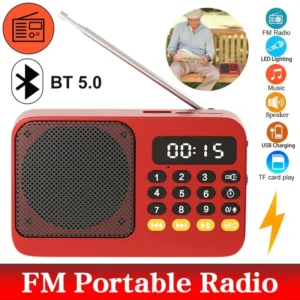 rádio portátil digital fm usb mp3