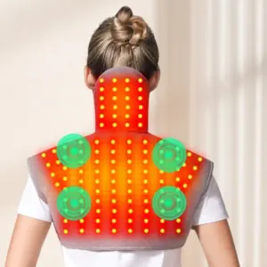 colete massageador aquecido luz vermelha