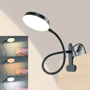 luminária de mesa led clipe usb