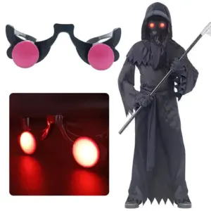 óculos led engraçados olhos vermelhos