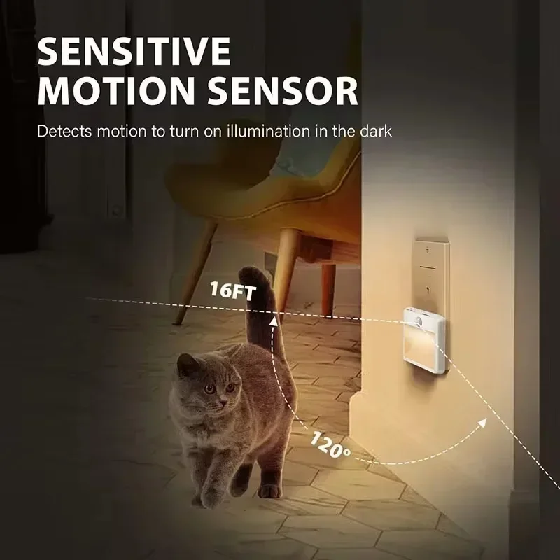 Sensor de movimento LED plugue UE/EUA/AU/Reino Unido - Imagem 2
