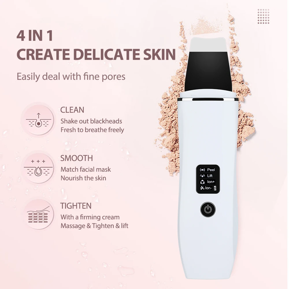 Depurador Ultrassônico Facial 4 Modos Branco - Imagem 2