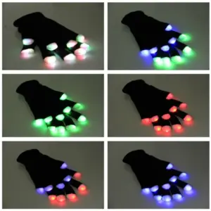 luvas led 7 cores