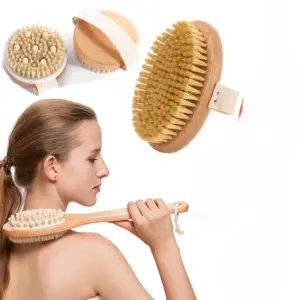 escova de massagem corporal cerdas naturais