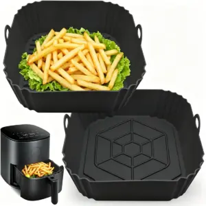 panela de silicone reutilizável para air fryer